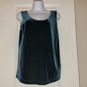 Women's Chico's Teal Velvet Tank Top Size 2